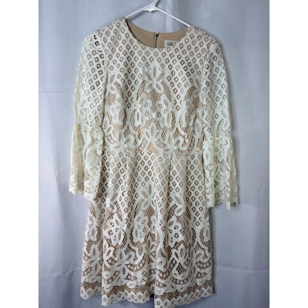 Eliza j Women's Dress Cream/nude Lace Overlay Size 6